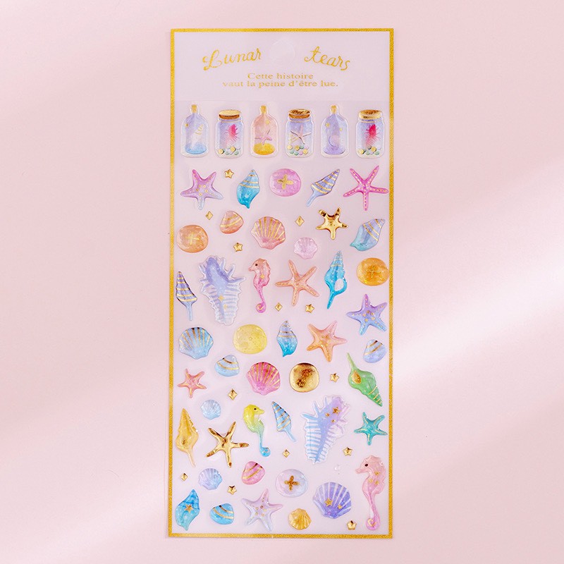 Nhãn dán đá Magic Planet Crystal Epoxy Sticker đá lấp lánh trong suốt trang trí điện thoại sổ tay nhật ký sáng tạo ND41