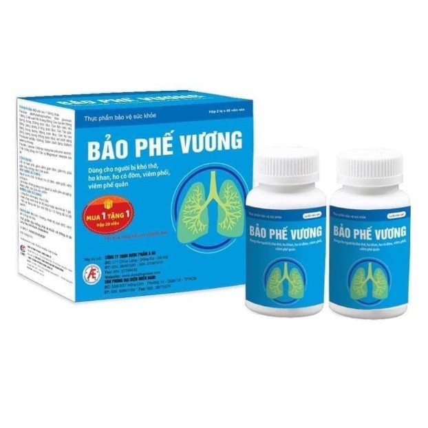 Bảo Phế Vương – Viên uống hỗ trợ giảm triệu chứng viêm phế quản (Hộp 120 viên)