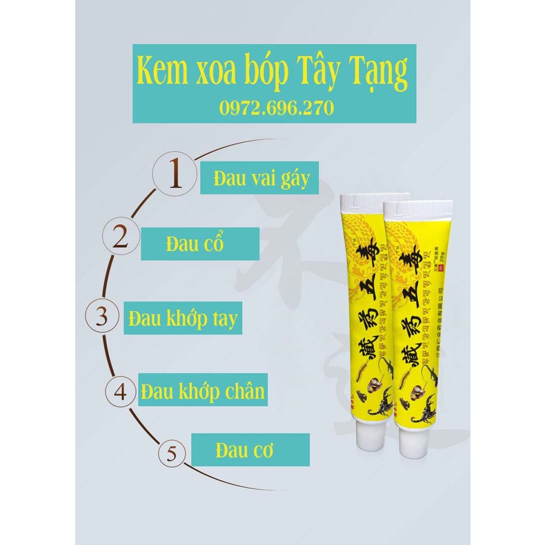 Kem xoa bóp Ngũ Độc Tây Tạng hỗ trợ giảm đau nhức xương khớp