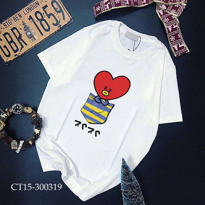 ÁO THUN TATA BTS ANIMATION CỰC COOL