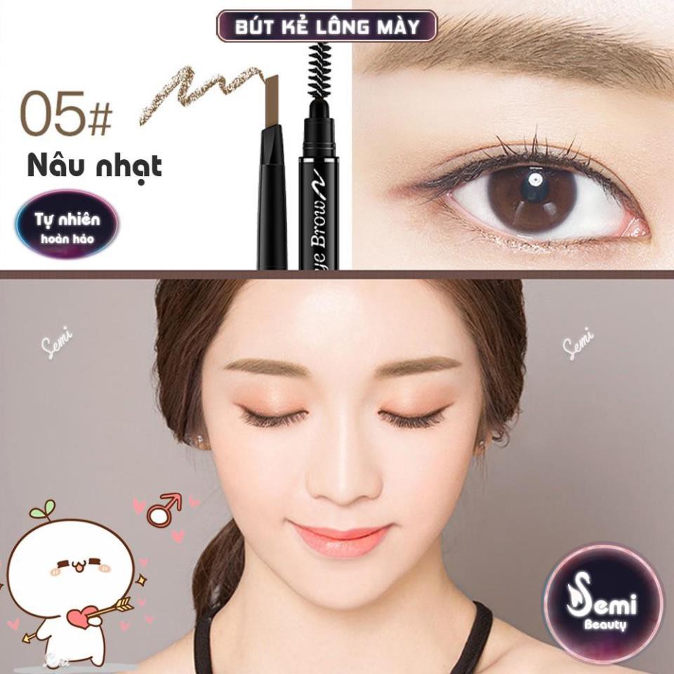 Chì Kẻ Mày Double Effect Lameila 02 đầu không thấm nước