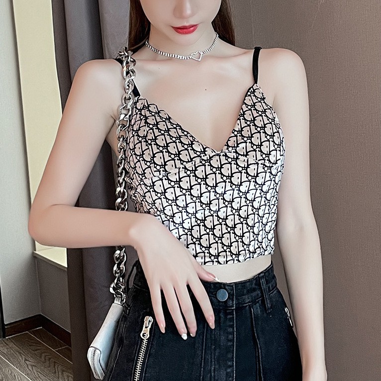 áo hai dây kiểu dáng gợi cảm áo 2 dây croptop nữ đi biển