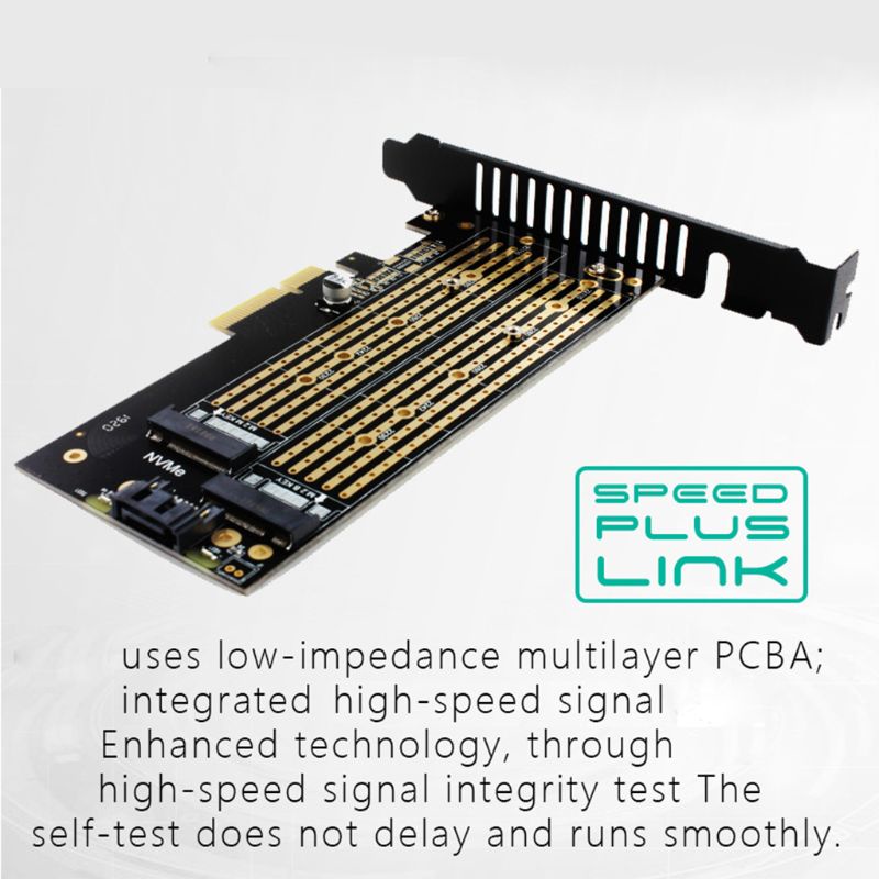 Thẻ Chuyển Đổi M.2 NVMe SSD Sang PCIe 3.0 X4 X8 X16 32Gbps SSD PCI