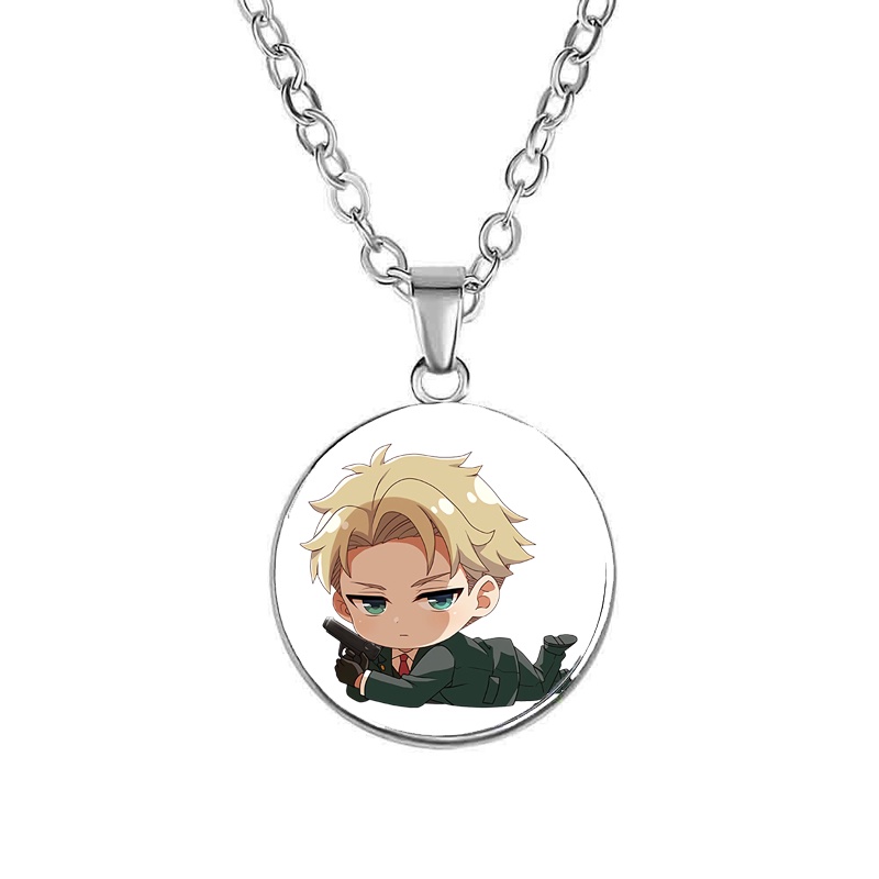 Vòng cổ in hình nhân vật SPY x Family ver nằm anime chibi xinh xắn phụ kiện trang sức