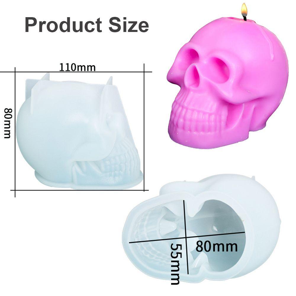 SUSANS Khuôn Làm Nến / Xà Phòng Hình Đầu Lâu 3D Bằng Silicone