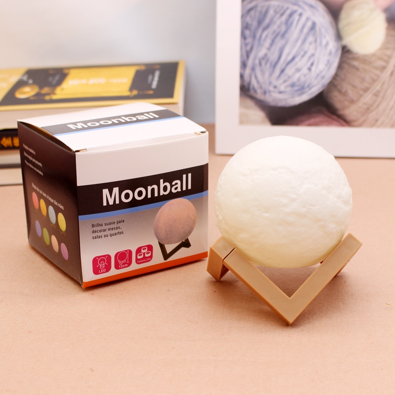 Đèn ngủ, đèn trang trí hình cầu có giá đỡ có thể tô màu sáng tạo