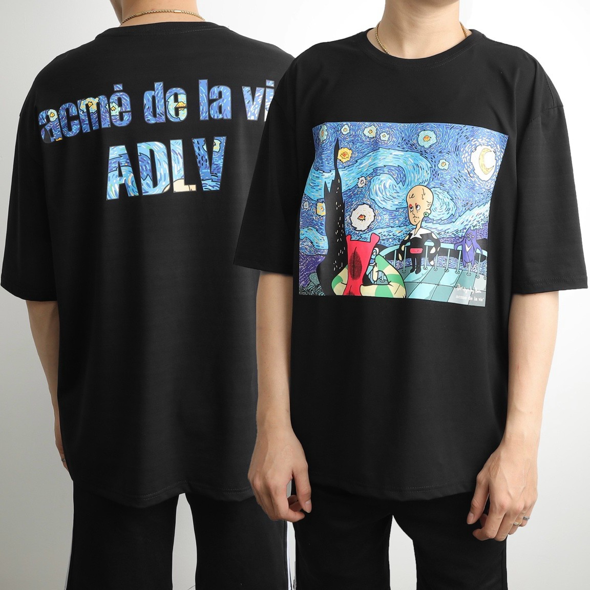 Áo Thun Unisex ADL.V Cotton Ngắn Tay Dáng Rộng design t-shirt Cho Nam Nữ