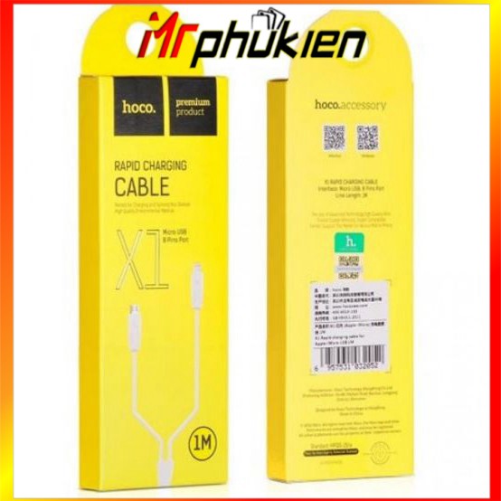 CÁP SẠC HOCO X1 2 IN 1 CỔNG MICRO USB, LIGHTNING - MrPhukien
