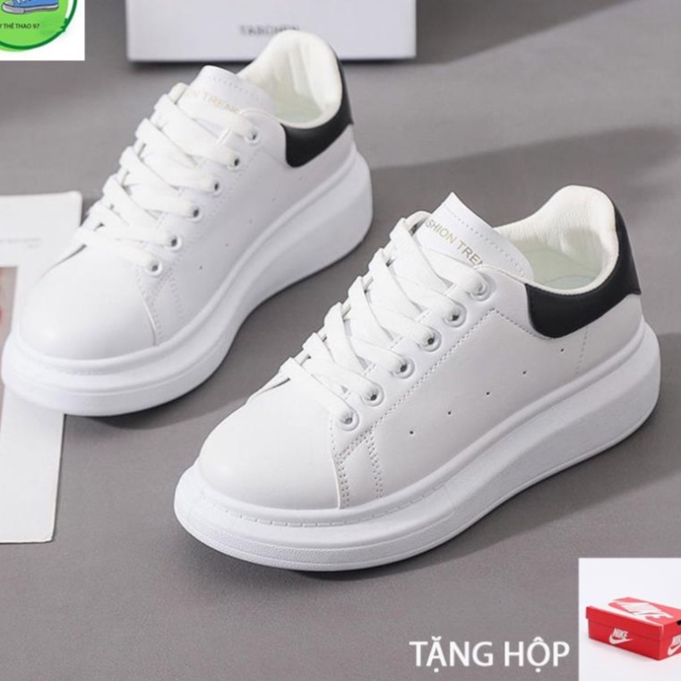 Giày mc queen gót đen, giày trắng gót đen cho nam nữ,đủ size hàng cao cấp