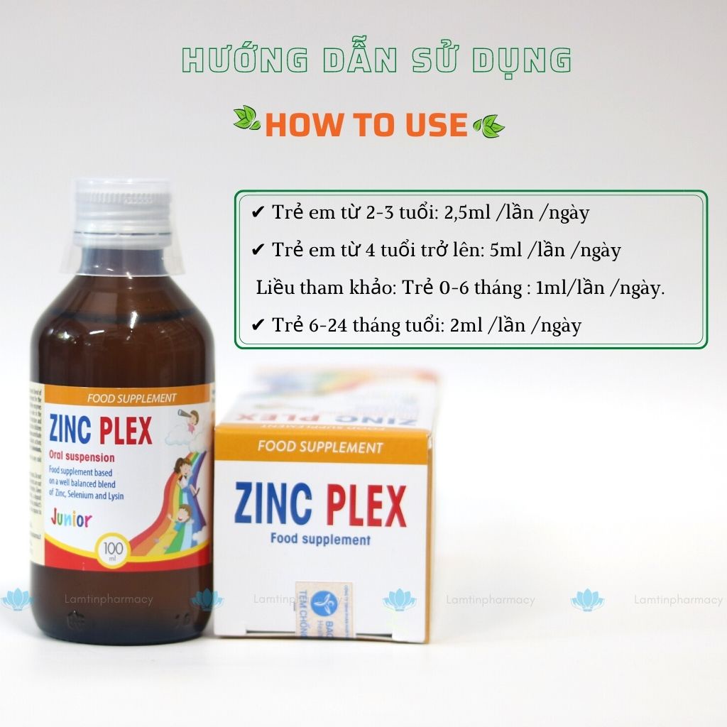✅   Zinc Plex Bổ Sung Kẽm Cho Bé Biếng Ăn Tăng Sức Đề Kháng Miễn Dịch