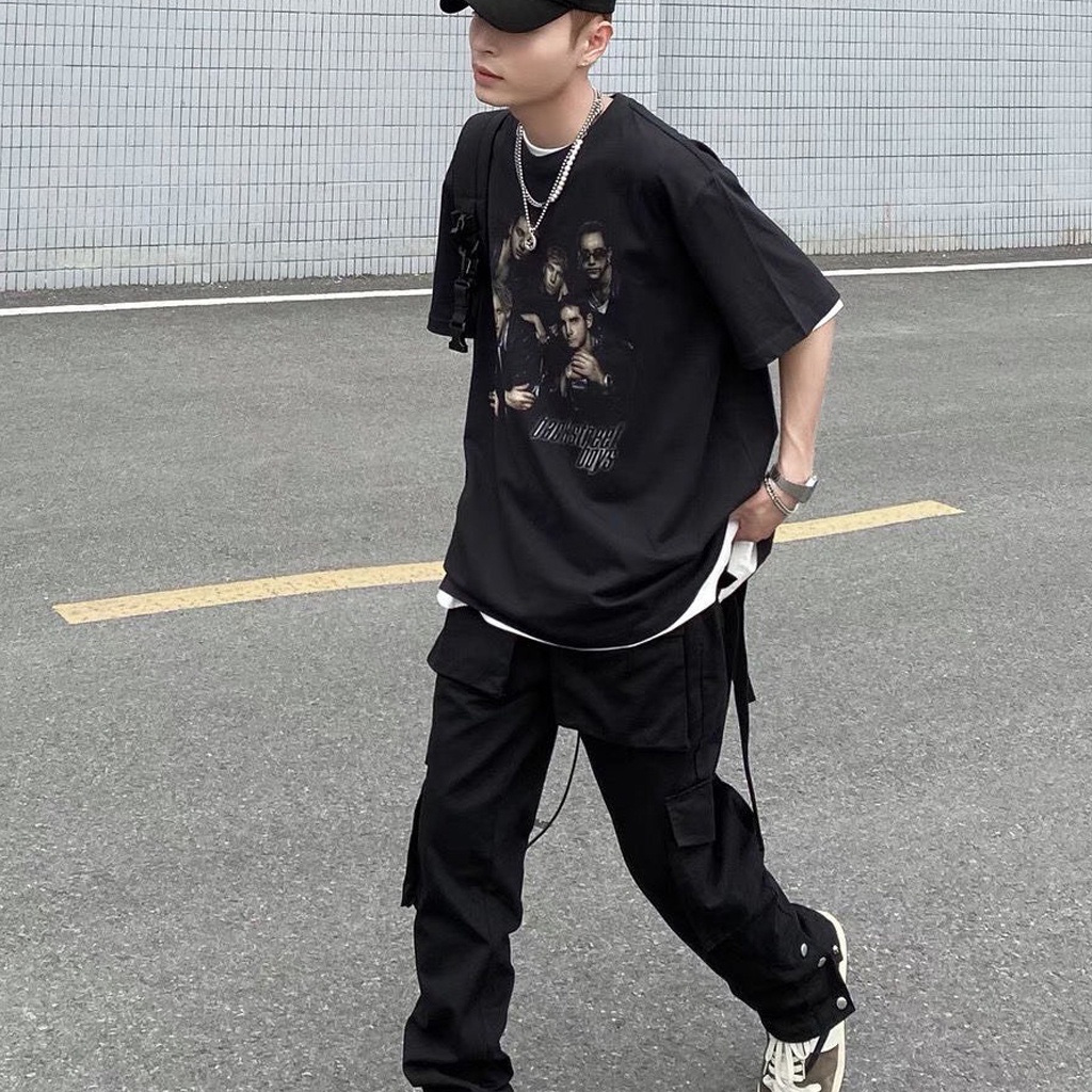 Quần Buttons Pants Ống Rộng Kaki Nam 3 Cúc bấm, Cargo Pants Phong cách streat wear Cực Chất