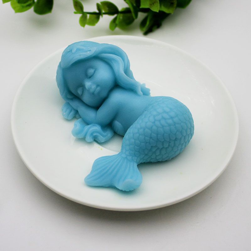 Khuôn Silicon Làm Mặt Dây Chuyền Hình Đuôi Cá Hoạt Hình 3d