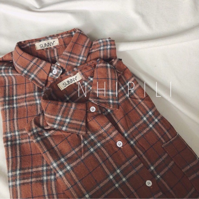 Sơ mi caro oversize