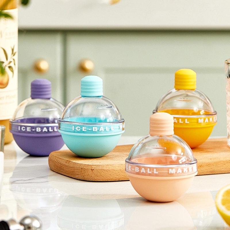 Khuôn Làm Đá Bi Tròn 6cm Bằng Silicone Chống Rò Rỉ Tiện Lợi