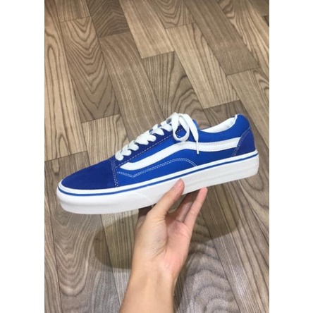 Giày Vans Old Skool màu xanh dương mũi nỉ
