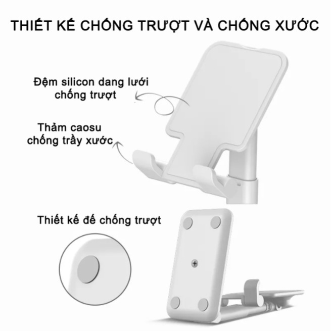 Giá đỡ điện thoại, iPad để bàn có thể gập gọn, chống tê mỏi tay