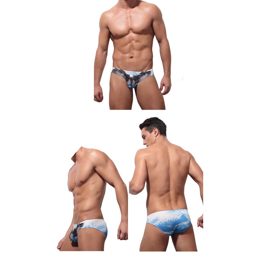 [free ship 50k + che tên đơn hàng] QUẦN LÓT NAM TAM GIÁC THUN LẠNH IN HÌNH SIÊU THÚ (HÌNH THẬT)