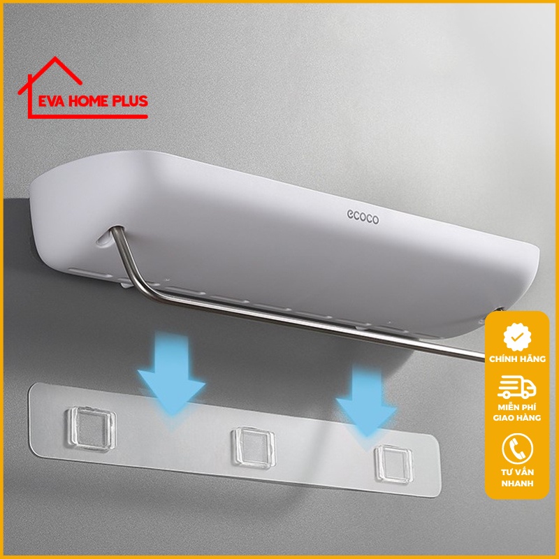 Kệ nhà tắm ECOCO chính hãng, kệ để đồ nhà tắm dán tường đơn giản hiện đại E1923