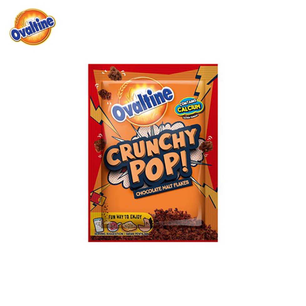 Cacao giòn rắc Ovaltine Crunchy Pop Hộp 15 gói x 8g