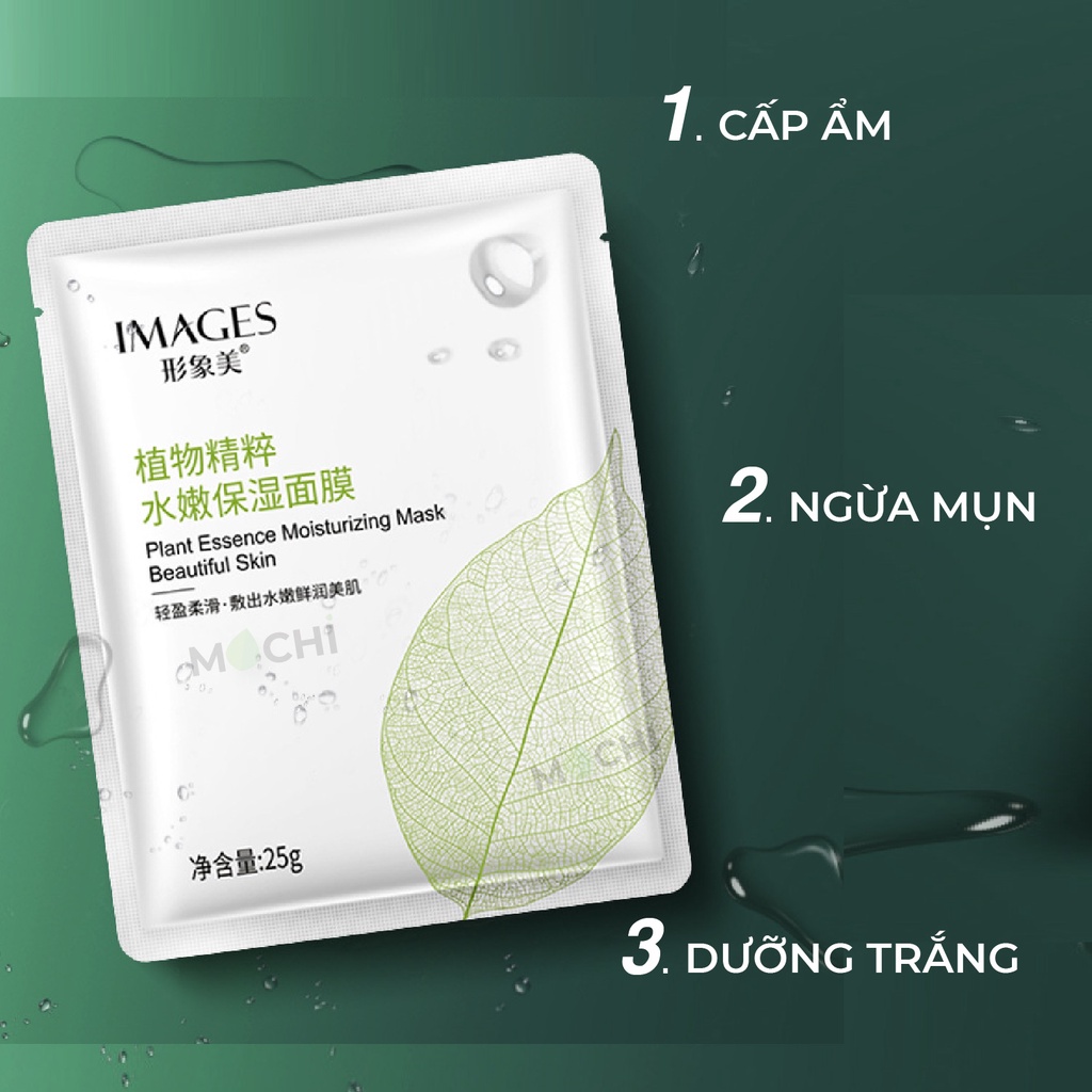 Mặt Nạ Giấy Lá Tràm Trà Thải Độc Dưỡng Trắng Da Ngừa Mụn Cấp Ẩm Mask Đắp Mặt IMAGES Nội Địa Trung MOCHI SHOP Nha Đam