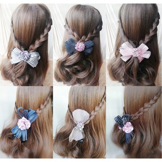 [Xả hàng] KẸP CHÉO HOA 2 MẶT HANDMAKE [ảnh+video thật]