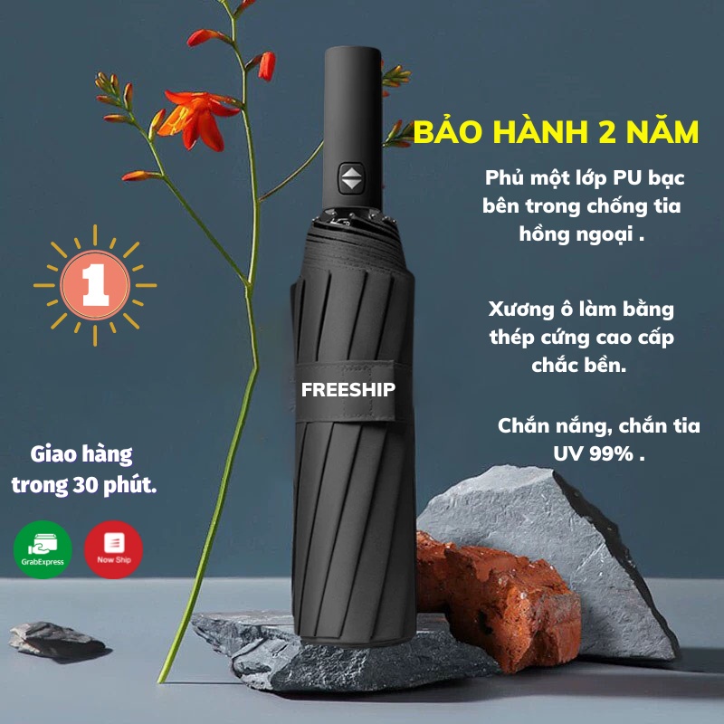 Ô Che Mưa - Dù Che Mưa Che Nắng Cao Cấp 12 Nan 8 Nan Gấp Gọn Cỡ Lớn Chống Tia UV gấp gọn 88321