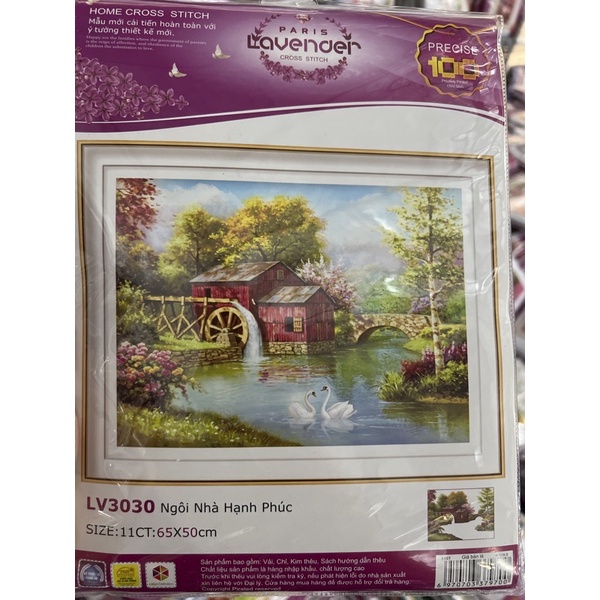 tranh thêu chữ thập ngôi nhà hạnh phúc lv3030 (65x50)