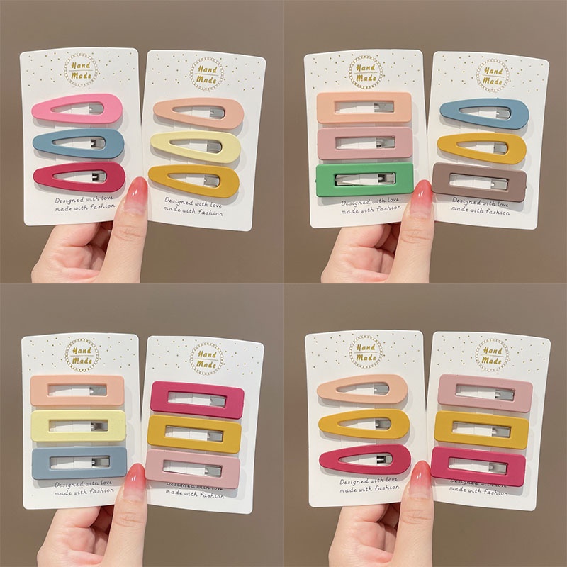 Kẹp Tóc Nữ Hình Vuông Nhiều Màu Sắc Dễ Thương