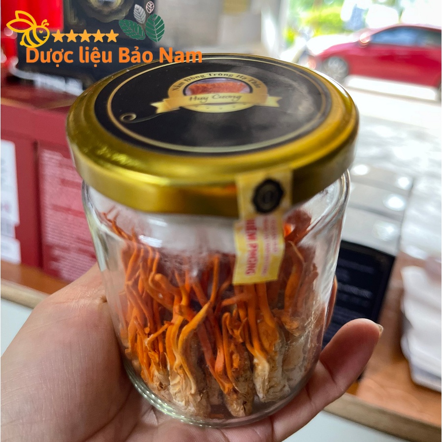 Đông Trùng Hạ Thảo Nhộng nguyên con sấy thăng hoa hàng Huy Cương 100% 22k/con, hộp 20-40 con