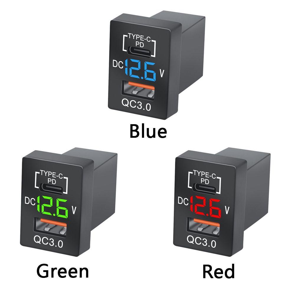 Tẩu Sạc Oto Đa Năng PD Type-C Có Đèn LED Kỹ Thuật Số