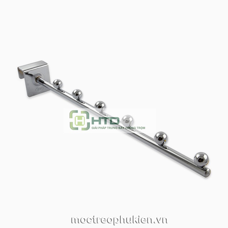 Móc inox treo quần áo 7 bi cài thanh ngang D16-350