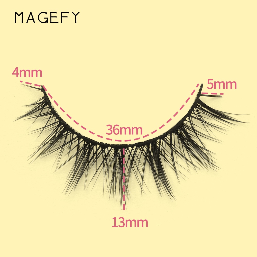Bộ 5 cặp mi giả 3D MAGEFY dài và dày tự nhiên
