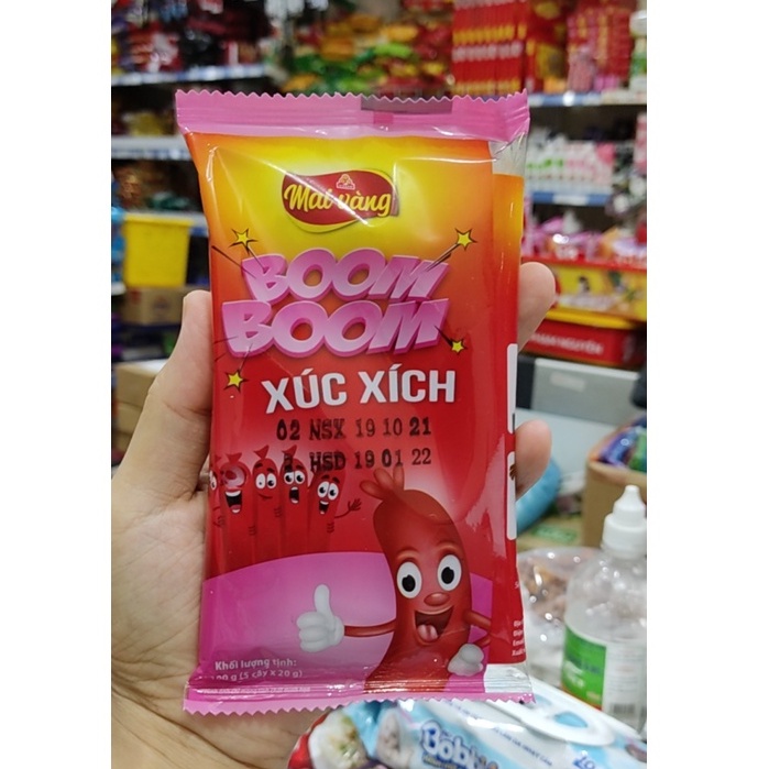 Xúc Xích Boom Boom Mai Vàng gói 100g(5 cayax20g)