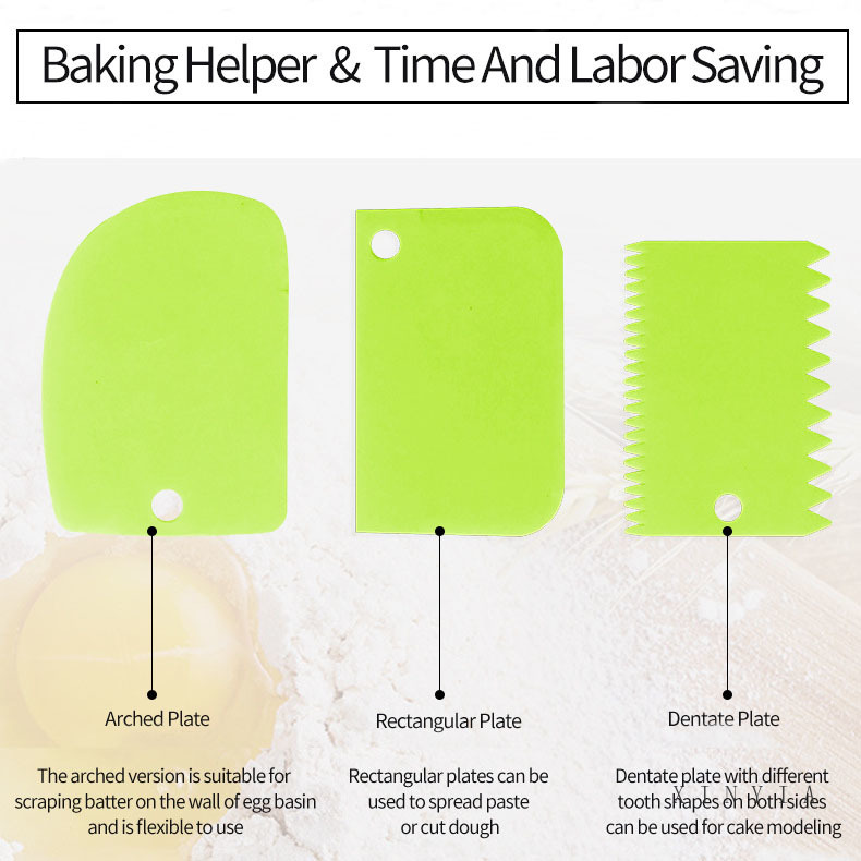 Set 3 dụng cụ cắt hỗ trợ chuyên dụng làm bánh chất lượng cao