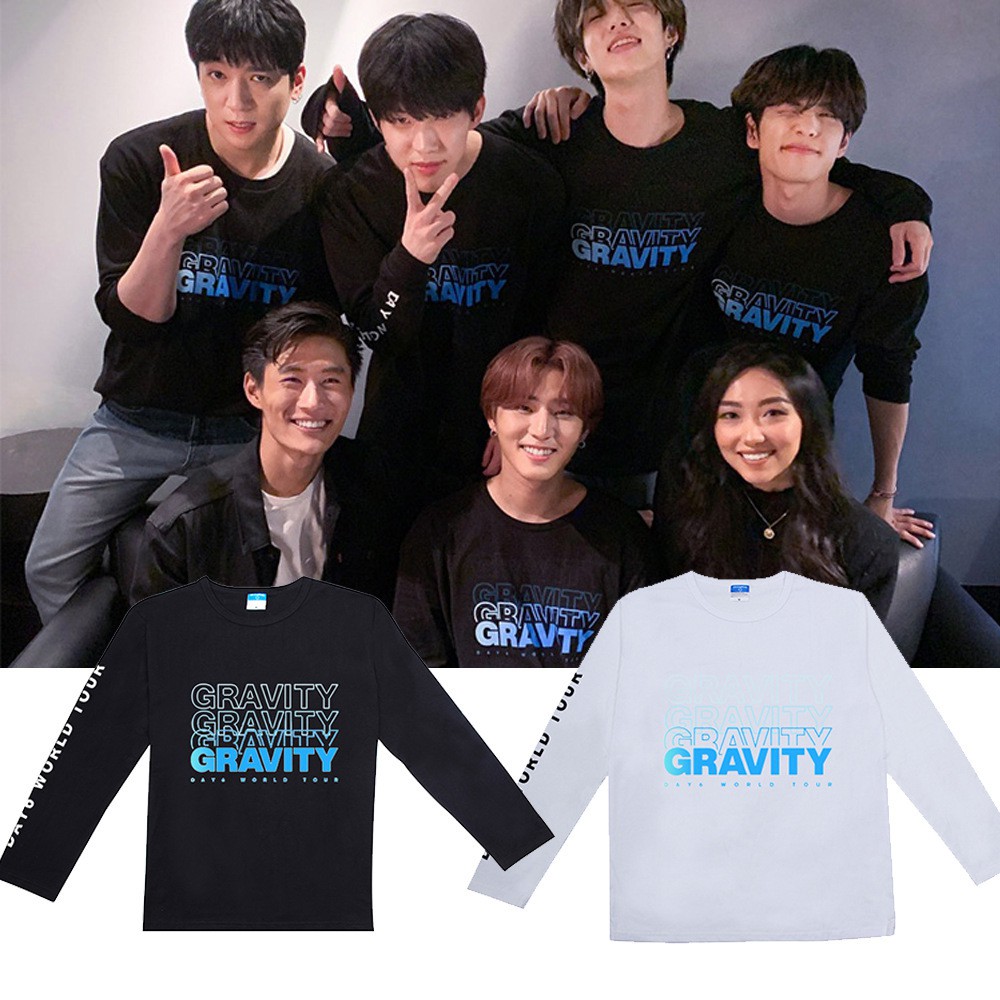 Áo Thun Tay Dài Day6 World Tour Gravity Thời Trang Hàn Quốc Cho Nam Nữ