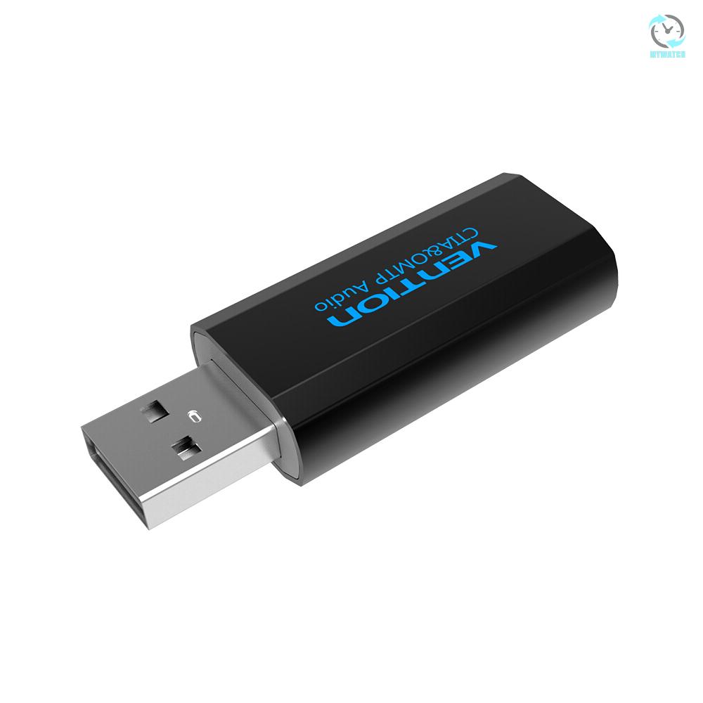 VENTION Card Âm Thanh Usb Kèm Giắc Cắm 3.5mm Thay Thế Dành Cho Pc Laptop Ps4