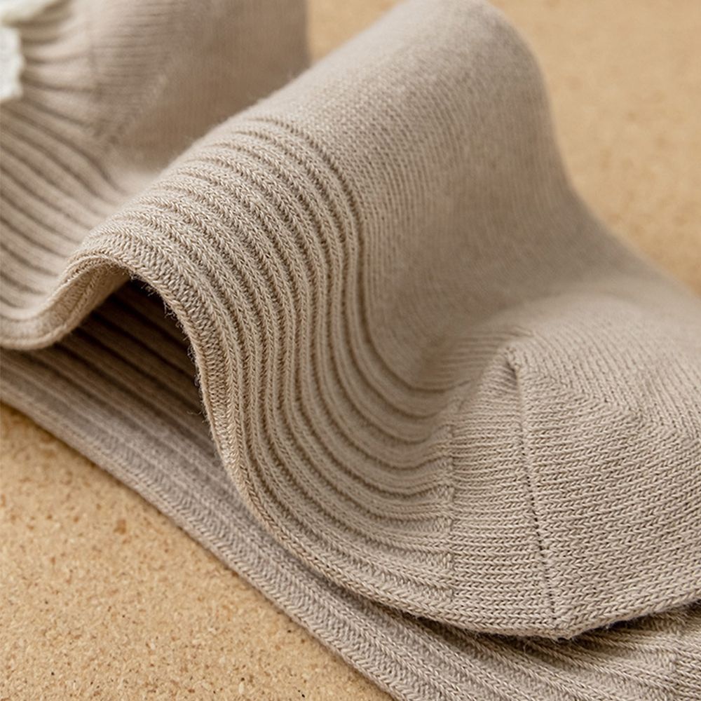 Vớ cotton màu trơn thêu họa tiết ren phong cách Hàn Quốc retro thời trang cho nữ