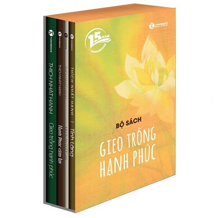 Sách - Bộ Gieo Trồng Hạnh Phúc - Thích Nhất Hạnh (4 quyển, có hộp) (Phiên Bản Sinh Nhật 15 Năm ThaihaBooks)