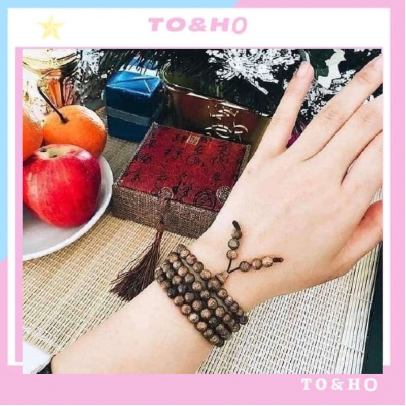 Vòng Tay Trầm Hương 💥 HÀNG CHUẨN HOT💥 Chuỗi Tràng Hạt 108 hạt- Trầm Tốc Hương Tự Nhiên, Tặng Kèm Hộp Gấm Sang Trọng
