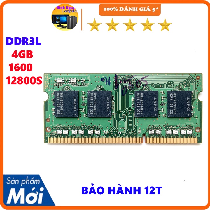 Ram laptop 4gb DDR3L 12800s, DDR3 bus 1600