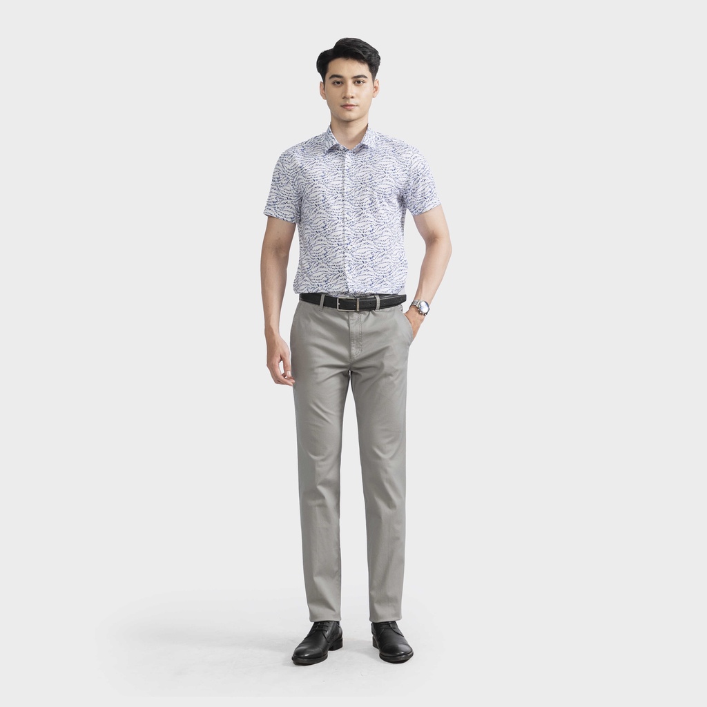 Áo sơ mi ngắn tay nam Aristino phom slim fit, thiết kế tà lượn, màu sắc nổi bật - ASS389S2