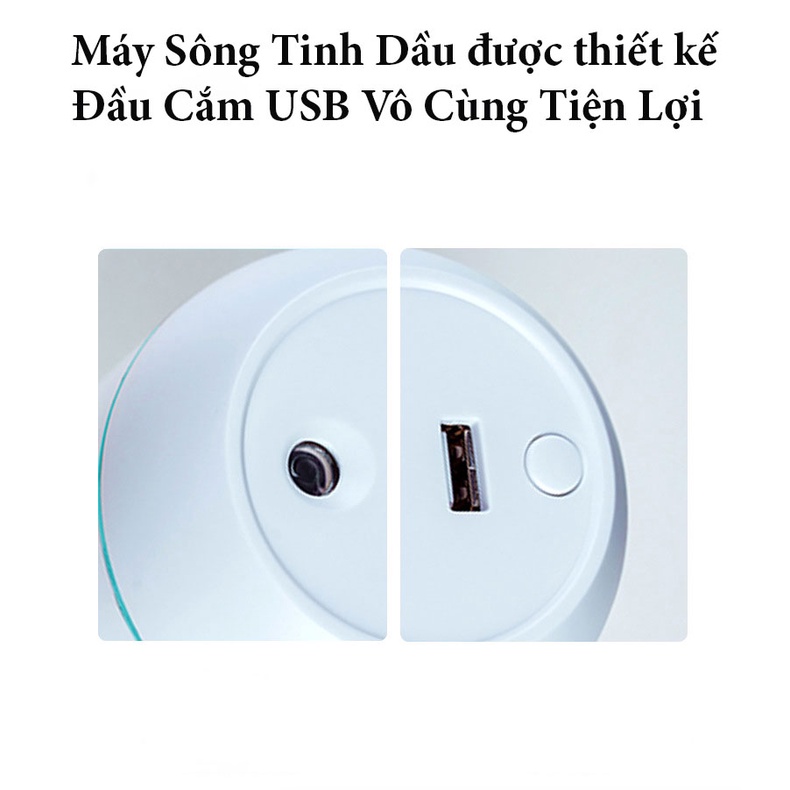 Máy Xông Tinh Dầu Mini - Khuếch Tán Tinh Dầu - Máy Phun Sương Cắm Sạc USB Nhỏ Gọn Tiện Lợi
