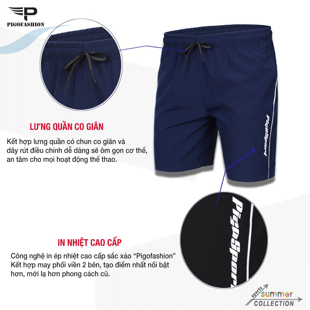 Quần short gió co giãn nam trẻ trung sport mới về, form dáng năng động trẻ trung Pigofashion QTTN06 | BigBuy360 - bigbuy360.vn