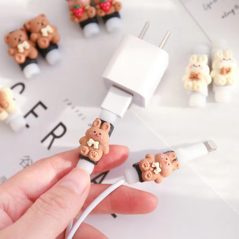Vỏ Bọc Bảo Vệ Dây Cáp Sạc Hình Hoạt Hình Dễ Thương Chống Đứt Gãy