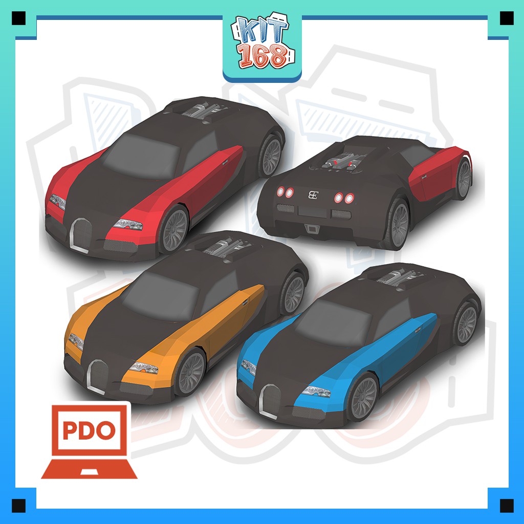 Mô hình giấy Xe Bugatti Veyron ver 2