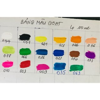 MÀU GOAT /MÀU BỘT PHA SẴN LỌ 100ML
