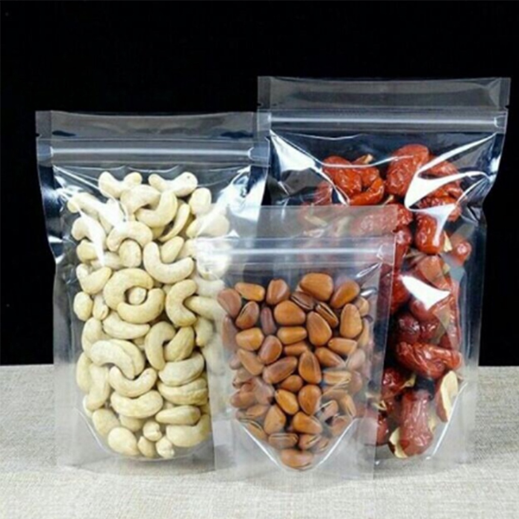 [ Giá Xưởng ] - Combo 10 Chiếc Túi Zip Đáy Đứng 2 Mặt Trong Đủ Size