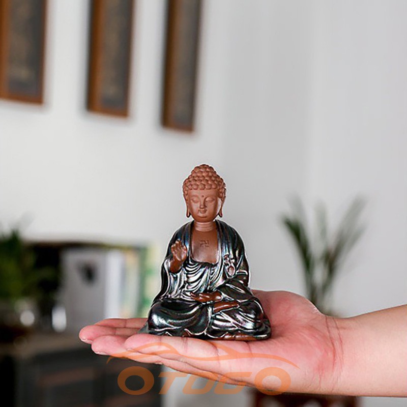 Tượng Phật Adida Làm Bằng Gốm Cao Cấp, Tượng Adida Để Taplo Ô Tô