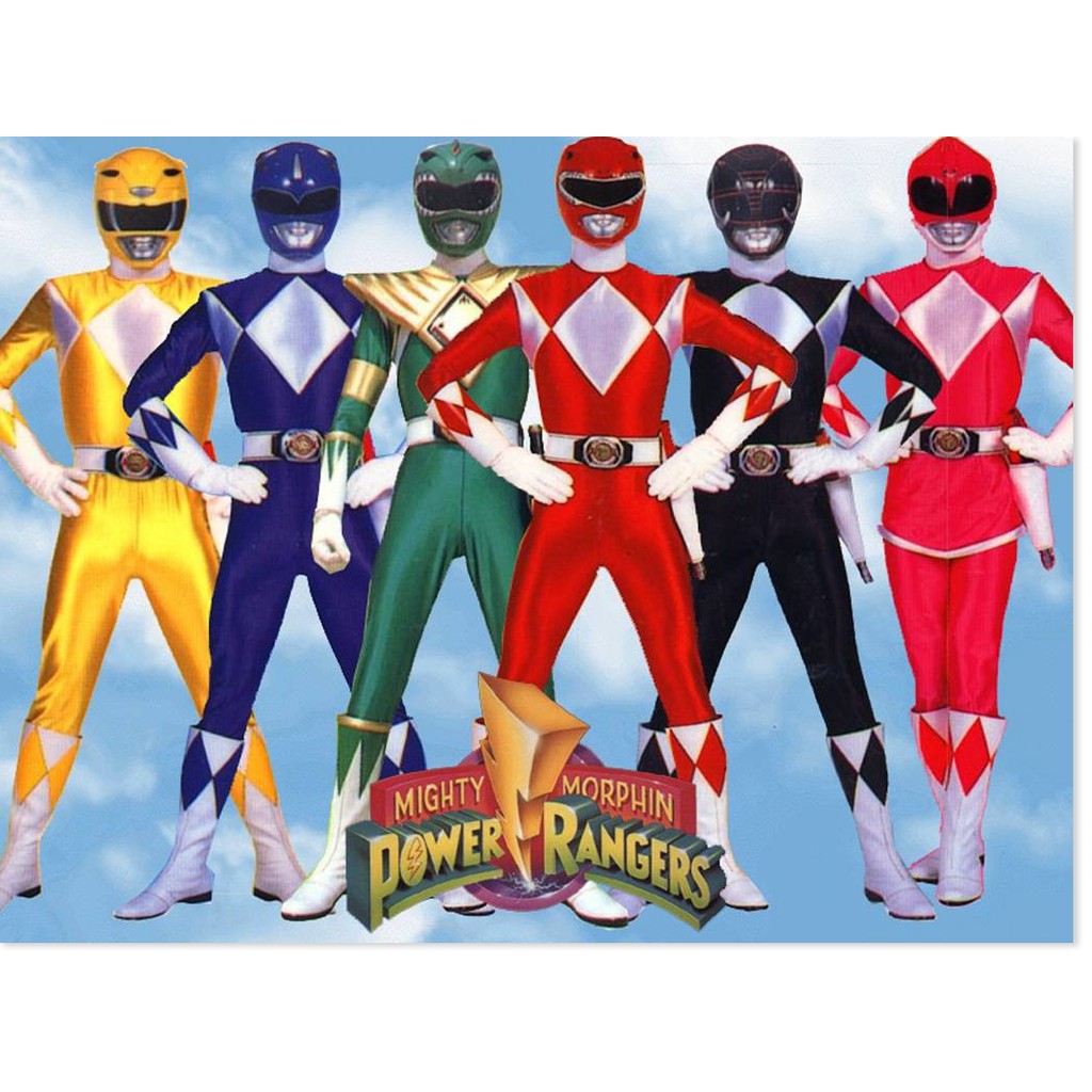 Trang Phục Hóa Trang Power Rangers Dành Cho Người Lớn Áo Liền Quần Lycra Co Giãn Cao Cho Bữa Tiệc Hóa Trang Halloween