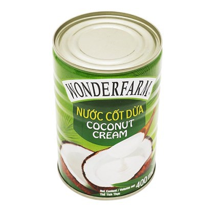 Nước Cốt Dừa Wonderfarm Coconut Cream Lon 400ml